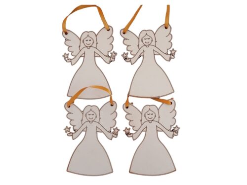 White Angel Tree Ornaments