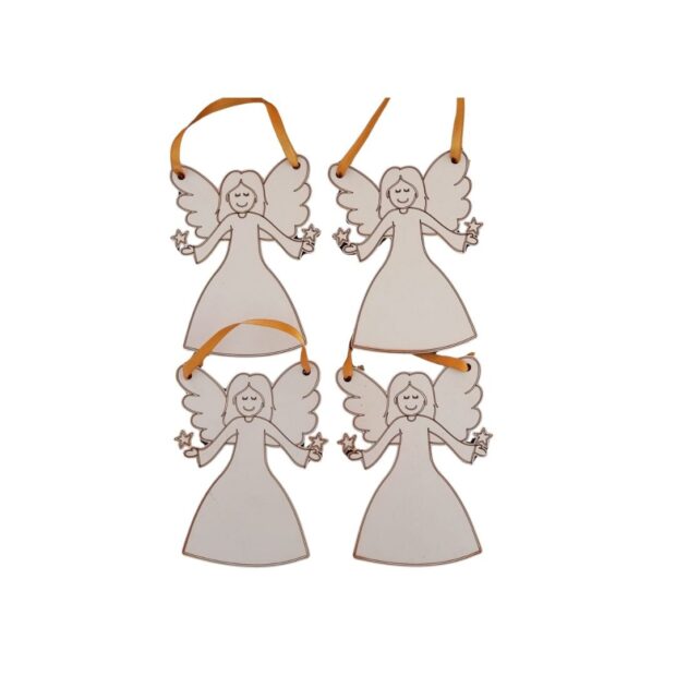 White Angel Tree Ornaments