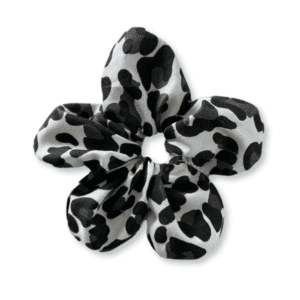 Animal Print Flower Scrunchie