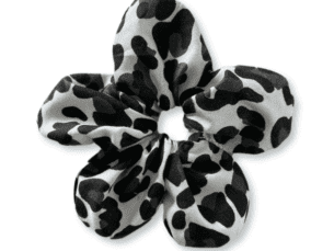 Animal Print Flower Scrunchie