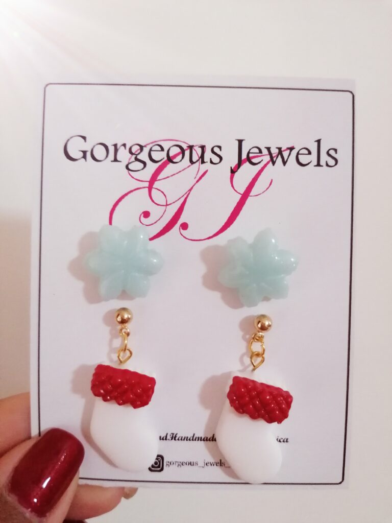 Christmas stocking earrings