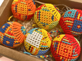 Handmade Beaded Christmas Baubles