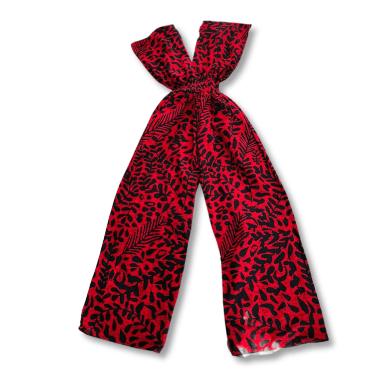 Red & Black Ankara Infinity Jumpsuit - Afrikan Zuri