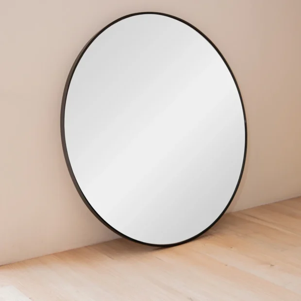 Round Shaped Contemporary Mirror | Black Aluminium | Local is Lekker ZA | African Gifts