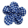 Blue Gingham Flower Scrunchie (Small)