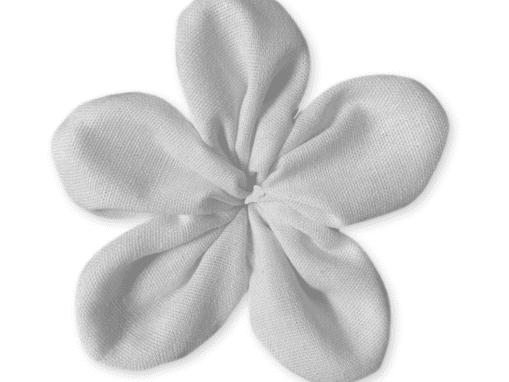 White Flower Scrunchie