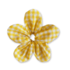 Yellow Gingham Flower Scrunchie