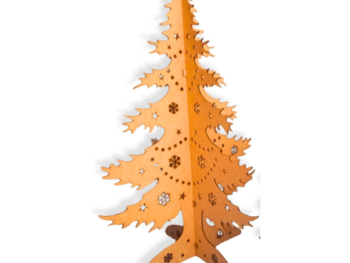 150mm Handcrafted Standing Tree (Wooden Christmas Decoration)