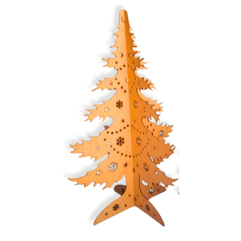 150mm Handcrafted Standing Tree (Wooden Christmas Decoration)