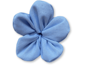 baby blue flower scrunchie