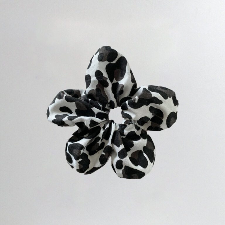 Flower Scrunchie Small - Animal Print