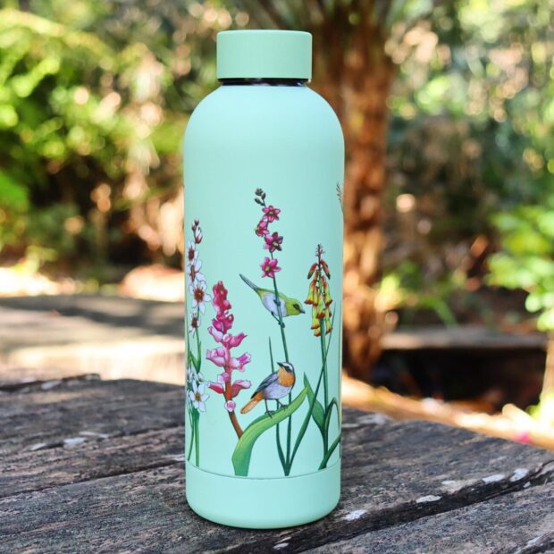 Cape Bulbs and Garden Birds CosyCore Flask | Local is Lekker ZA | African Gifts