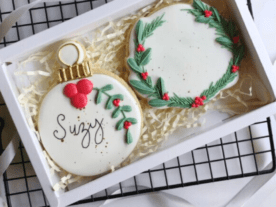 Bauble and Wreathe Cookie Gift Set (Personalized) 