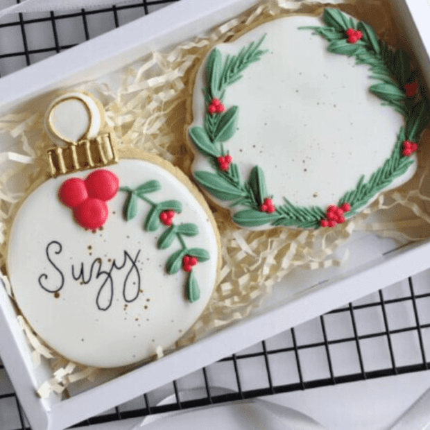 Bauble and Wreathe Cookie Gift Set (Personalized)  | Local is Lekker ZA | African Gifts