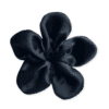 Black Satin Flower Scrunchie