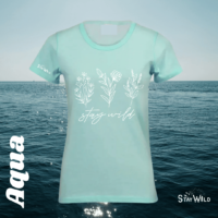 Stay Wild Flower Ladies T-Shirt White