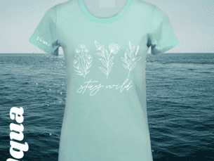 Stay Wild Flower Ladies T-Shirt White