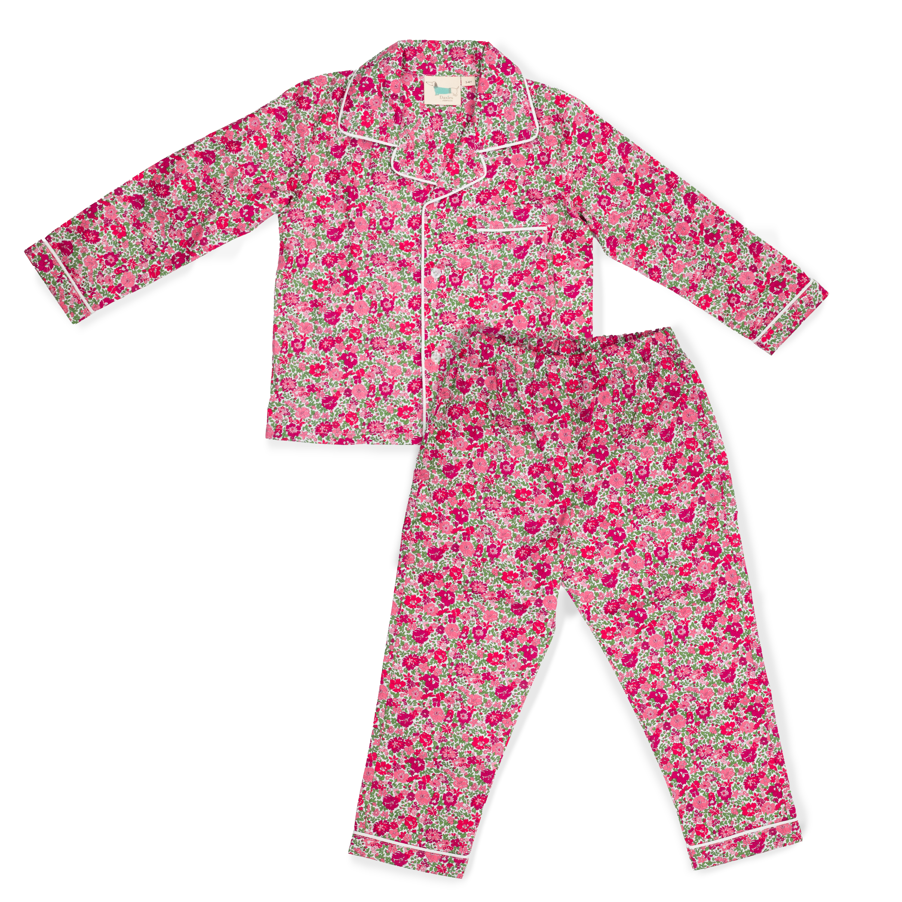 Liberty-Arley Gardens Fuchsia Pink Girls Pyjamas