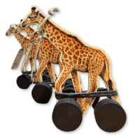 Handmade Wooden Giraffe Pull Toy