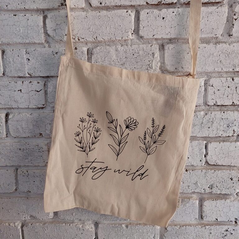 Stay Wild Flower Tote Bag