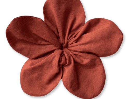 Rust Flower Scrunchie