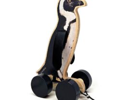 Handmade Wooden Penguin Pull Toy