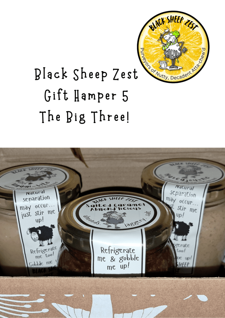 Black Sheep Zest Gift Hamper 5: The Big Three Nut Butters! 220ml x 3