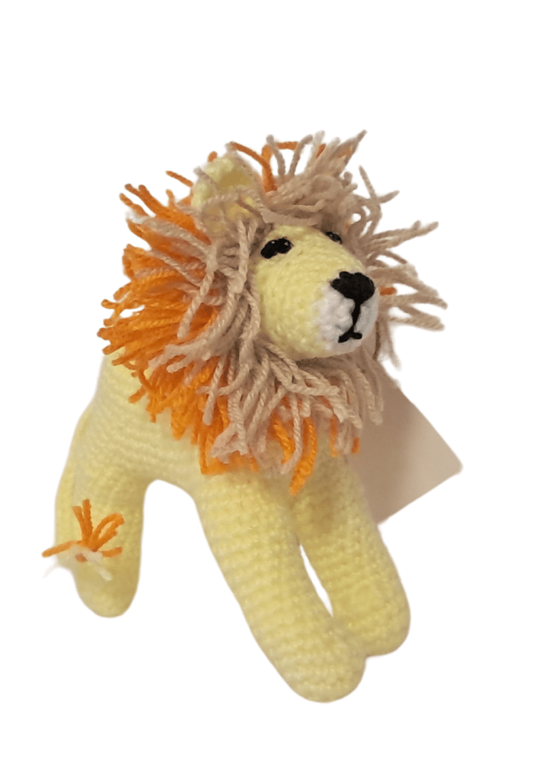 Yellow Crochet Lion Handmade