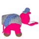 Crochet Pink Elephant in a Coat - Handmade | Local is Lekker ZA | African Gifts