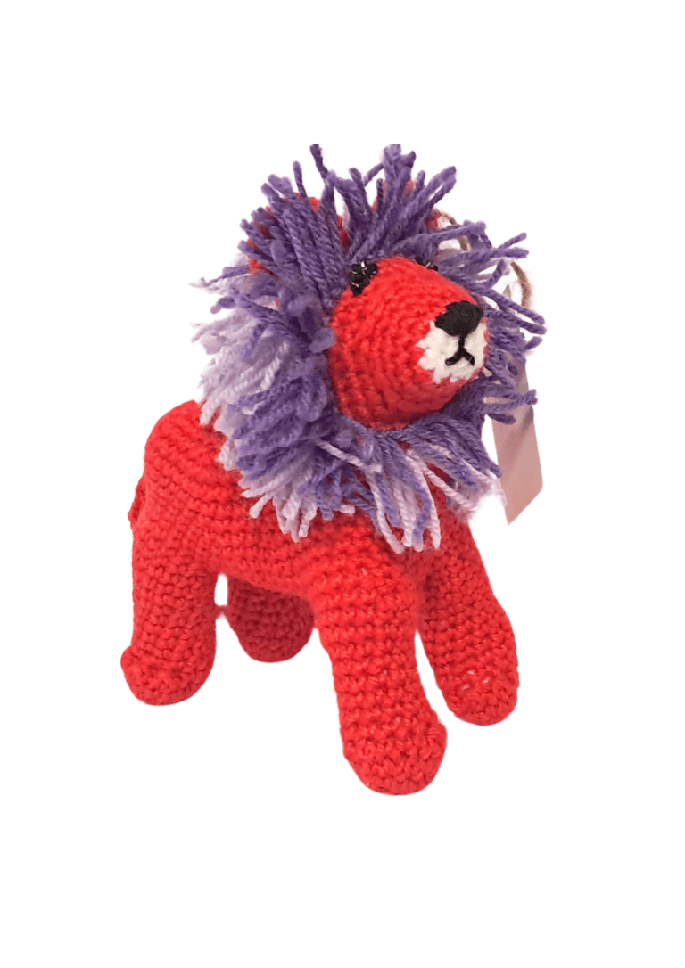 Crochet Lion Handmade (Red)