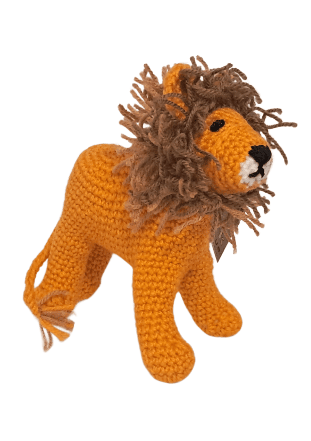 Orange Brunette Crochet Lion