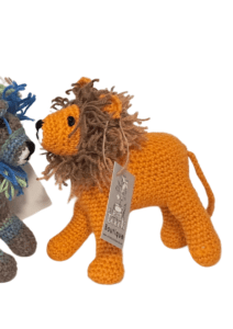 Orange Brunette Crochet Lion Handmade | Local is Lekker ZA | African Gifts