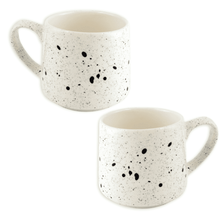 2 Speckled Ceramic Mugs