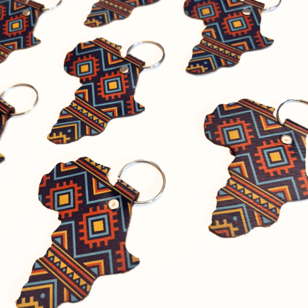 Shape of Africa Leather Keyring | Local is Lekker ZA | African Gifts