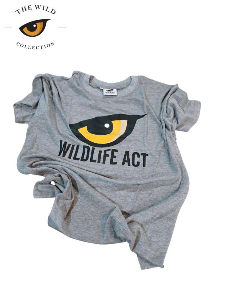 Ladies Grey T-shirt - WILDLIFE ACT XL LOGO