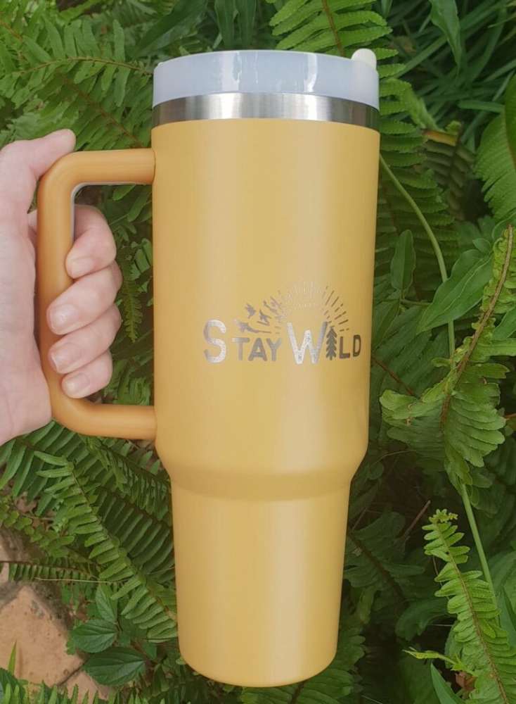 Stay Wild Bird Tumbler - Mustard 1.2l