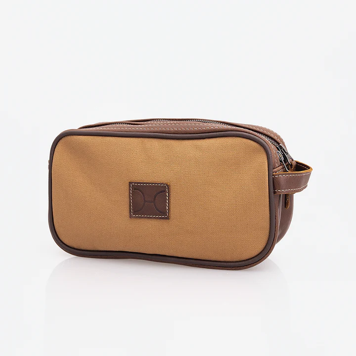 Customisable Mens Double Zip Vanity/ Toiletry Bag